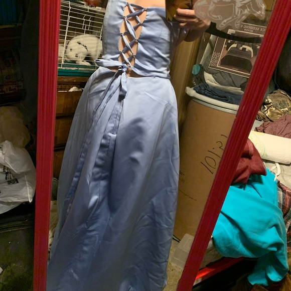 Beautiful blue two piece prom dress - Picture 3 of 5